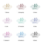 40th Birthday White Photo Album Gift For Her Or Him With Star Design